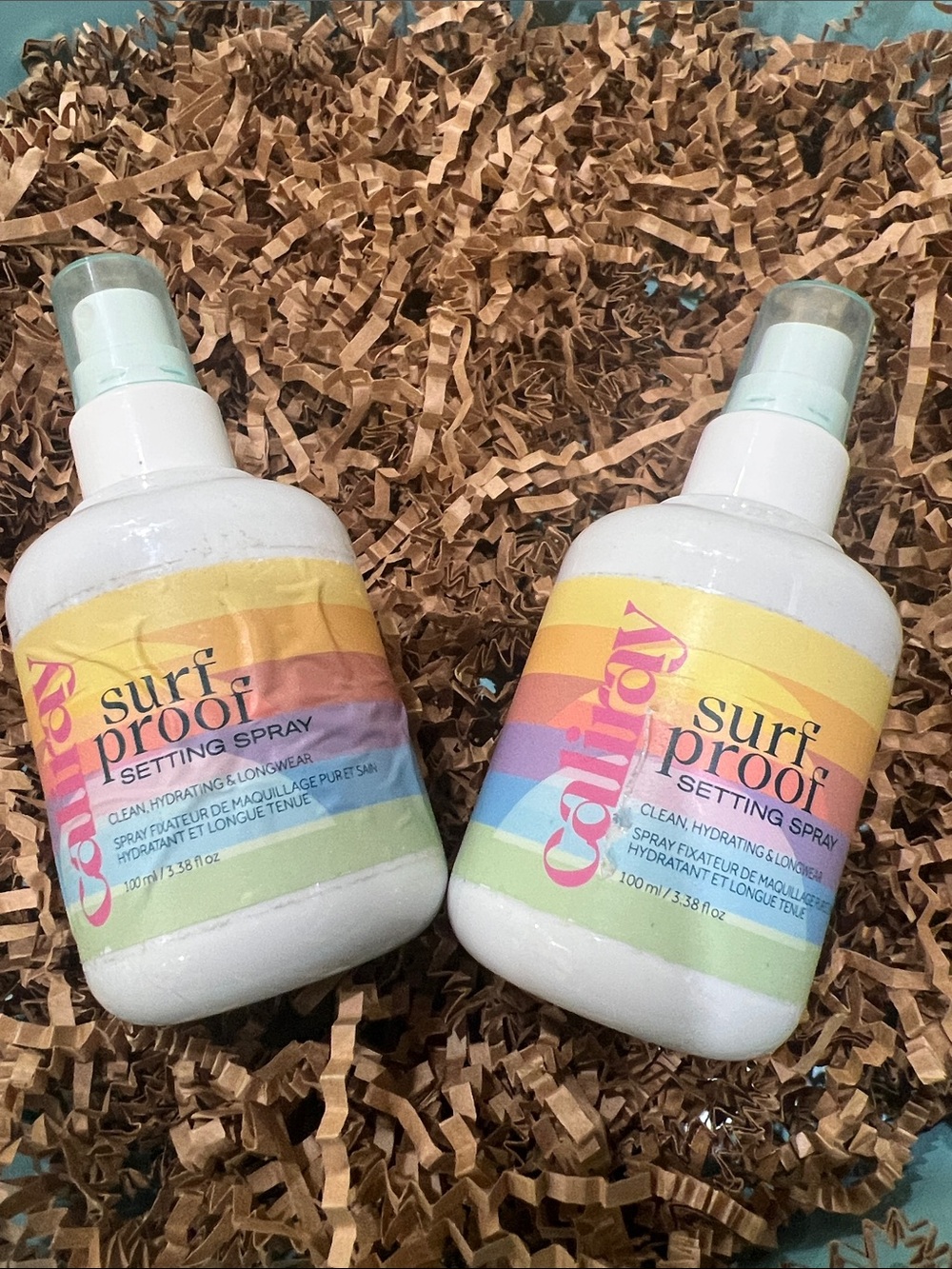 2 FULL SIZE Caliray Surf Proof Setting Spray Lot~$70 retail